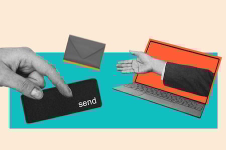 Salesperson sending a message after no response